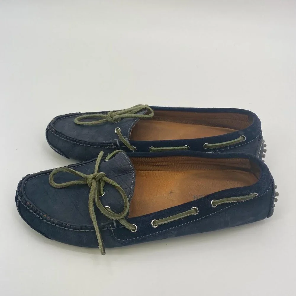 COLE HAAN BLUE SUEDE SLIP ON‎ LOAFERS
